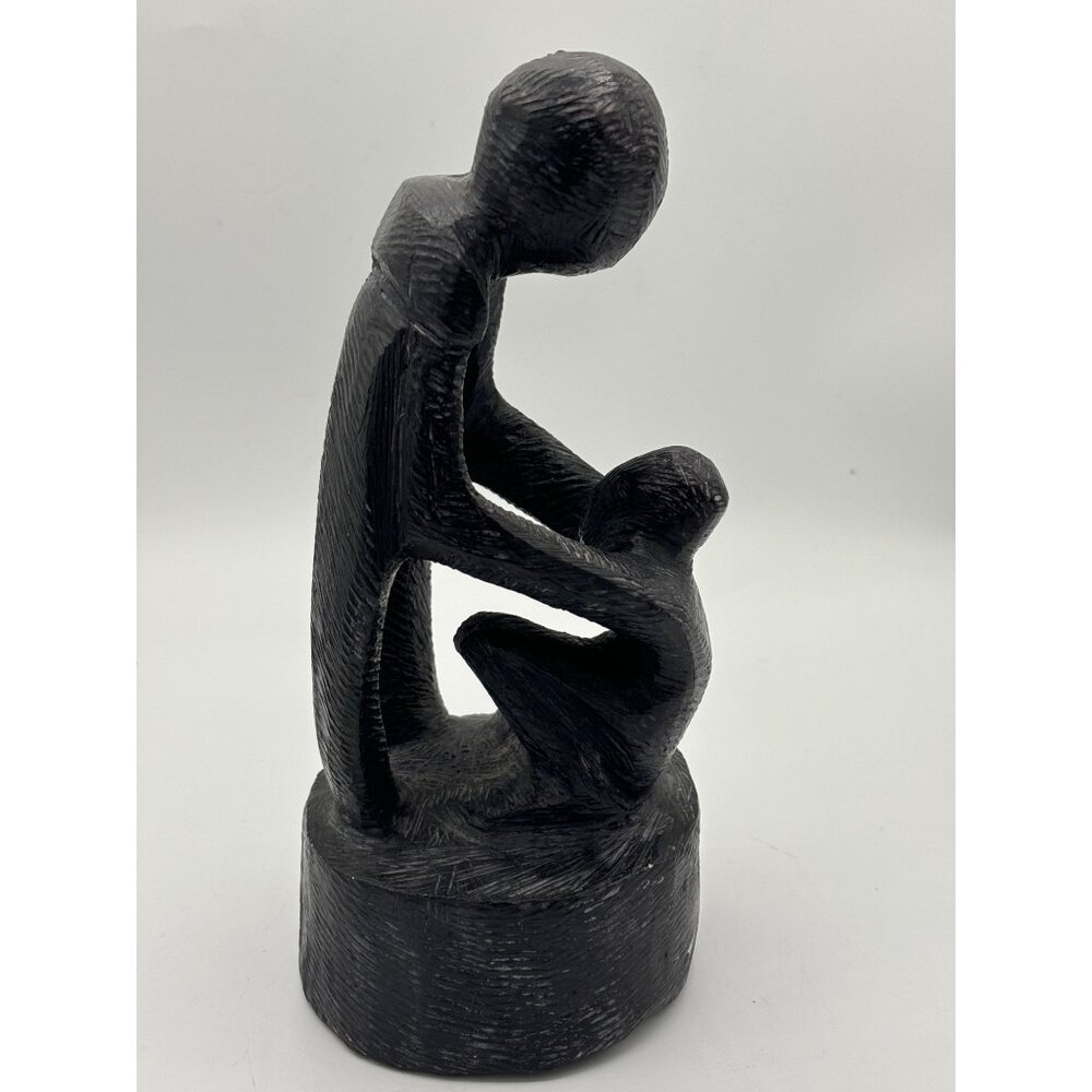 Vintage MCM Abstract Family Sculpture Carved Mid Century Modern 9.5" - Picture 11 of 15